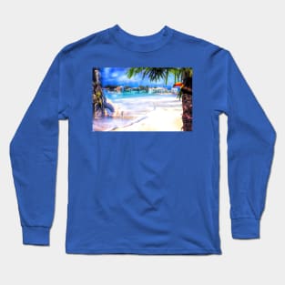 Tropical Beach Long Sleeve T-Shirt